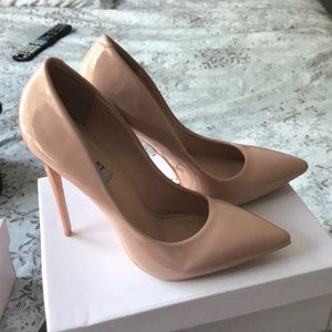Beige high heels